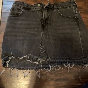 PacSun Black Denim Skirt EUC